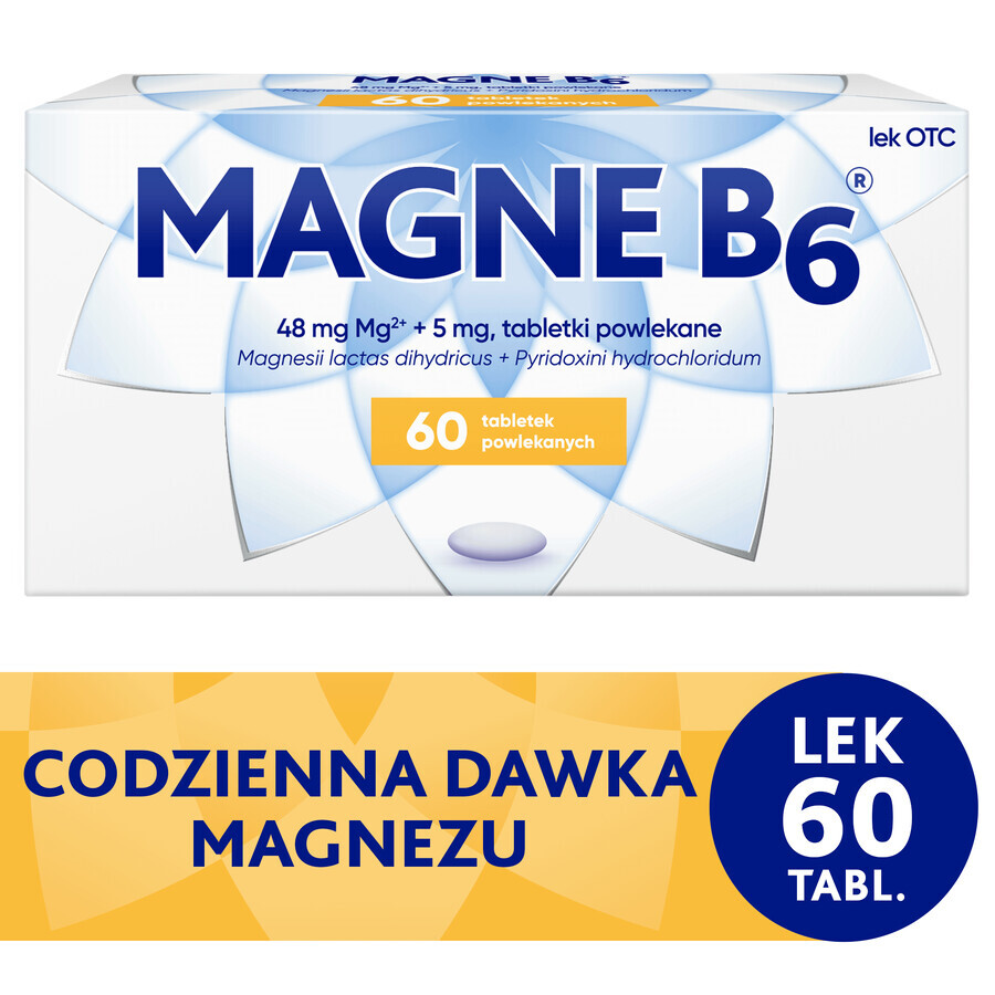 Magne B6 48 mg + 5 mg, 60 comprimate filmate