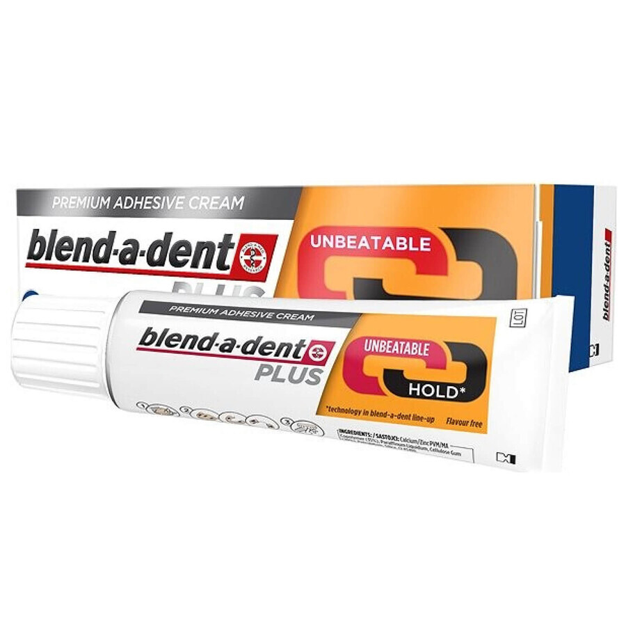 Blend-a-dent Plus, cremă adezivă pentru proteze dentare, 40 g