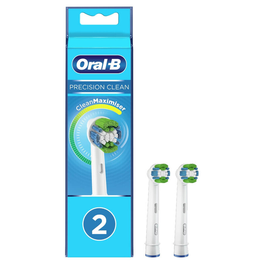 Oral-B Precision Clean, punte di ricambio per spazzolino elettrico Clean Maximiser, EB20-2, 2 pezzi