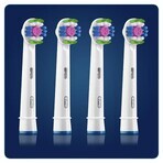 Oral-B 3D White, vârfuri de schimb pentru periuța de dinți electrică Clean Maximiser, EB4 3DW, 4 bucăți