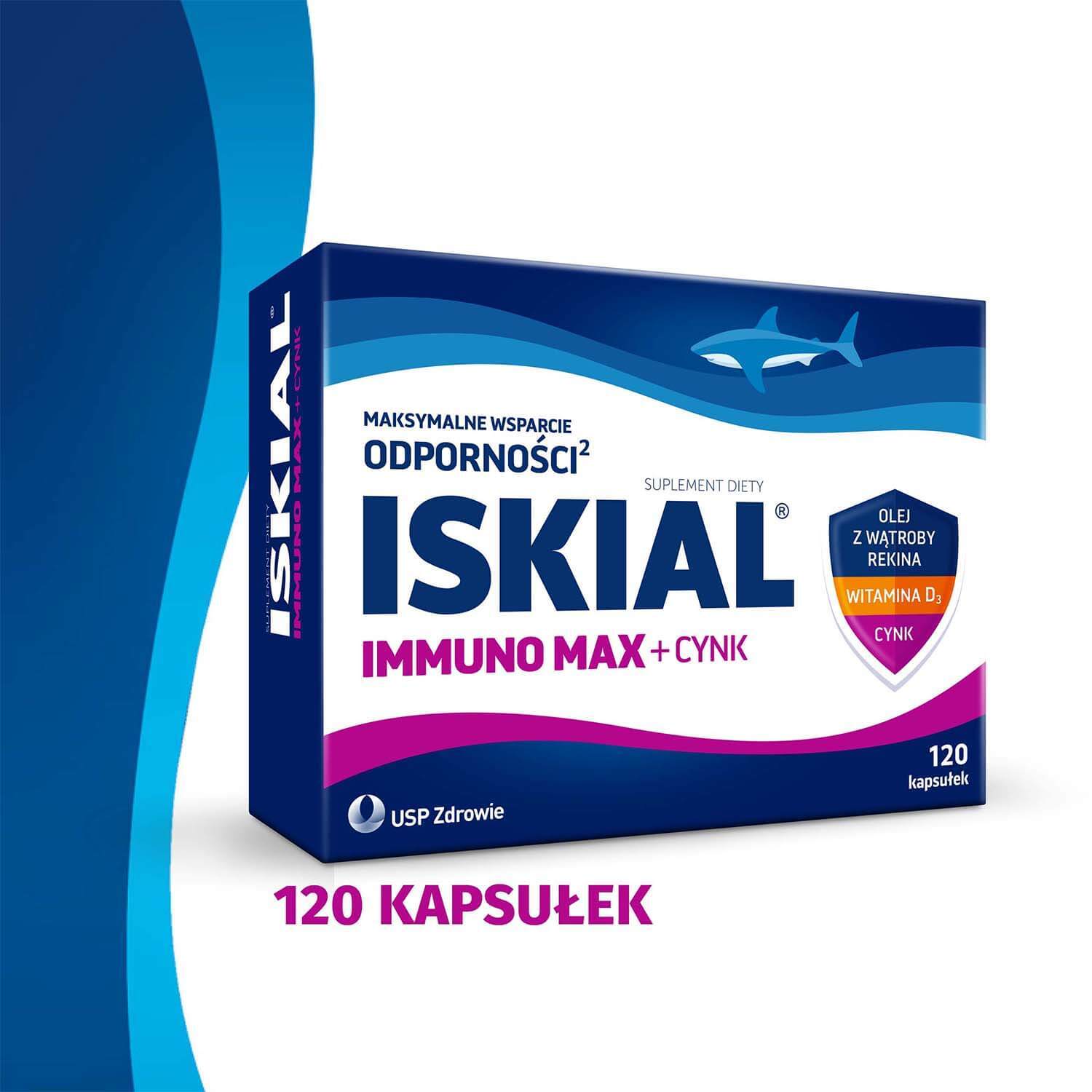 Iskial Immuno Max + Zinc, pentru copii peste 6 ani și adulți, 120 capsule