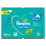 Pampers Fresh Clean, șervețele umede, 6 x 80 buc