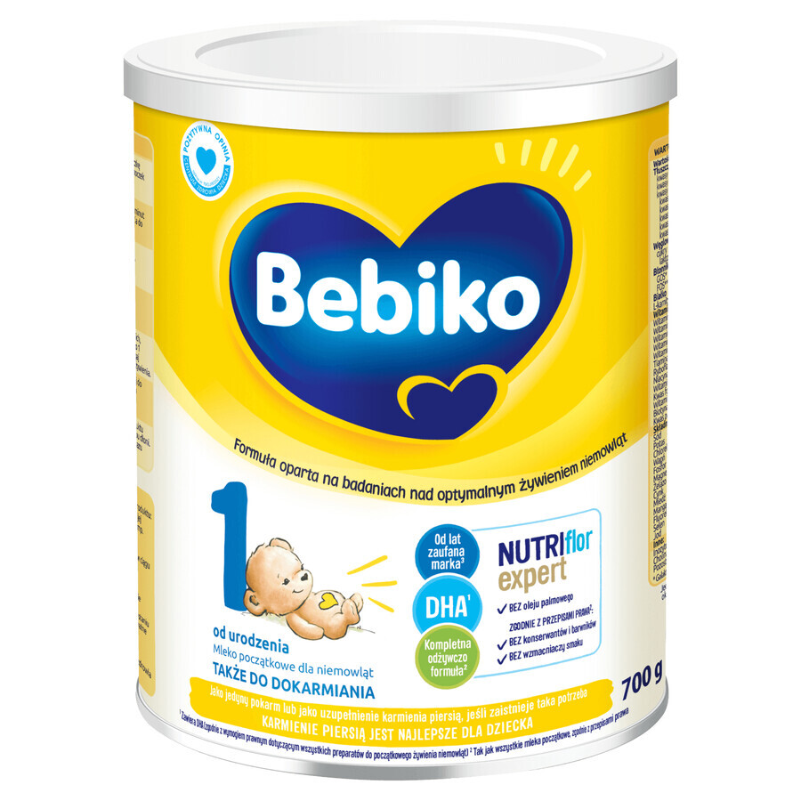 Bebiko 1 Leche infantil Nutriflor Expert, desde el nacimiento, 700 g