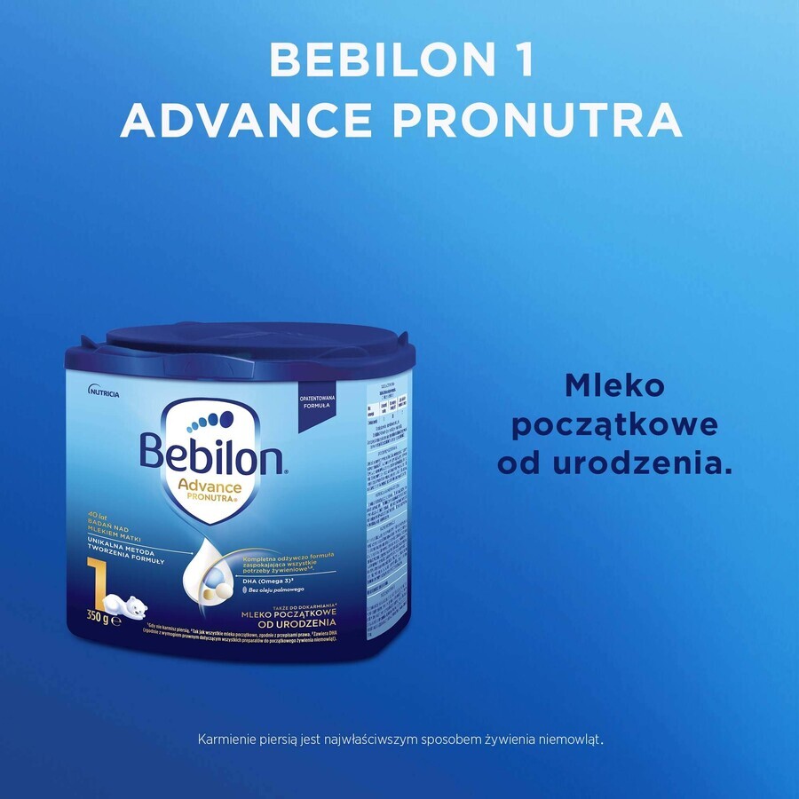 Bebilon Advance Pronutra 1, lapte pentru sugari, de la naștere, 350 g