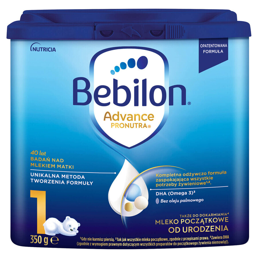 Bebilon Advance Pronutra 1, lapte pentru sugari, de la naștere, 350 g