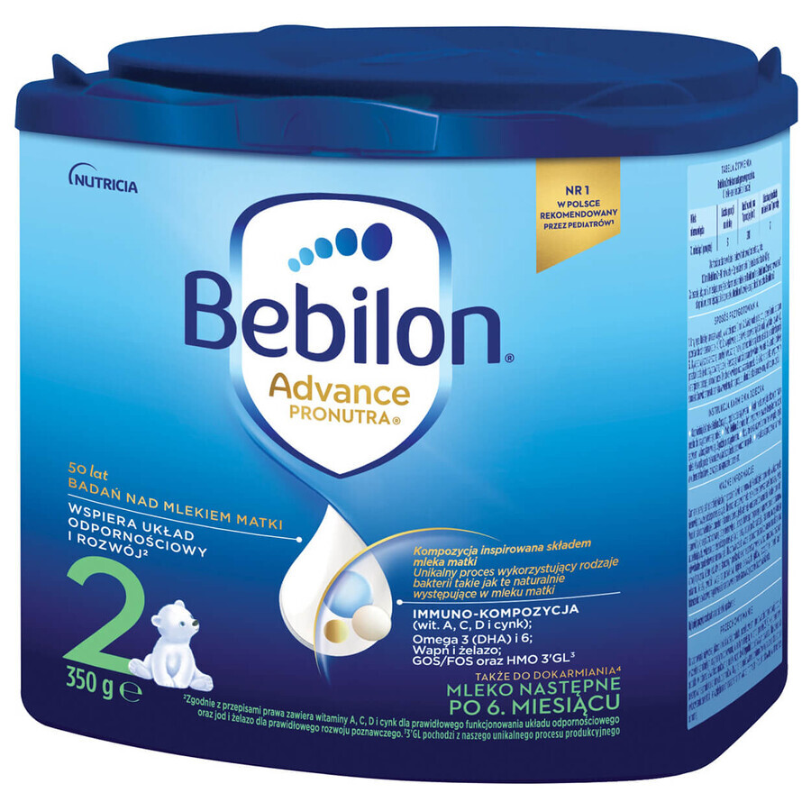 Bebilon Advance Pronutra 2, leche siguiente, más de 6 meses, 350 g