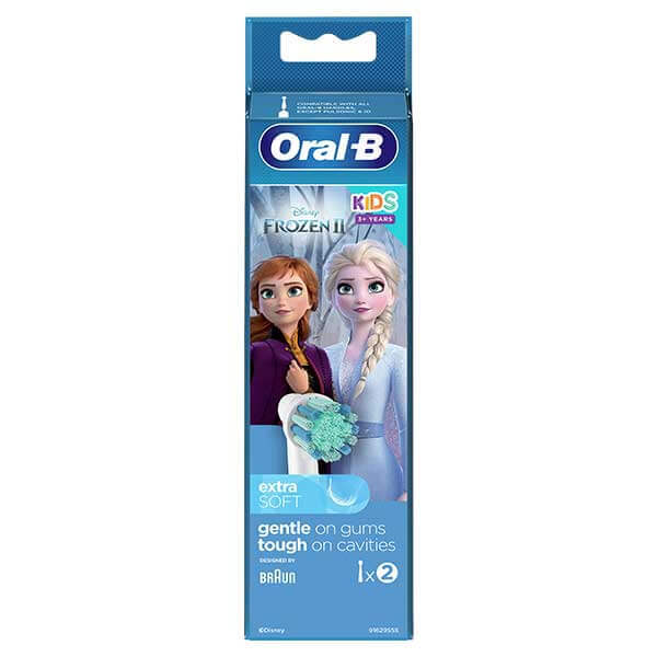 Oral-B Kids Stages Power, sfaturi periuță de dinți electrică, Frozen EB10s-2, peste 3 ani, ultra moale, 2 bucăți