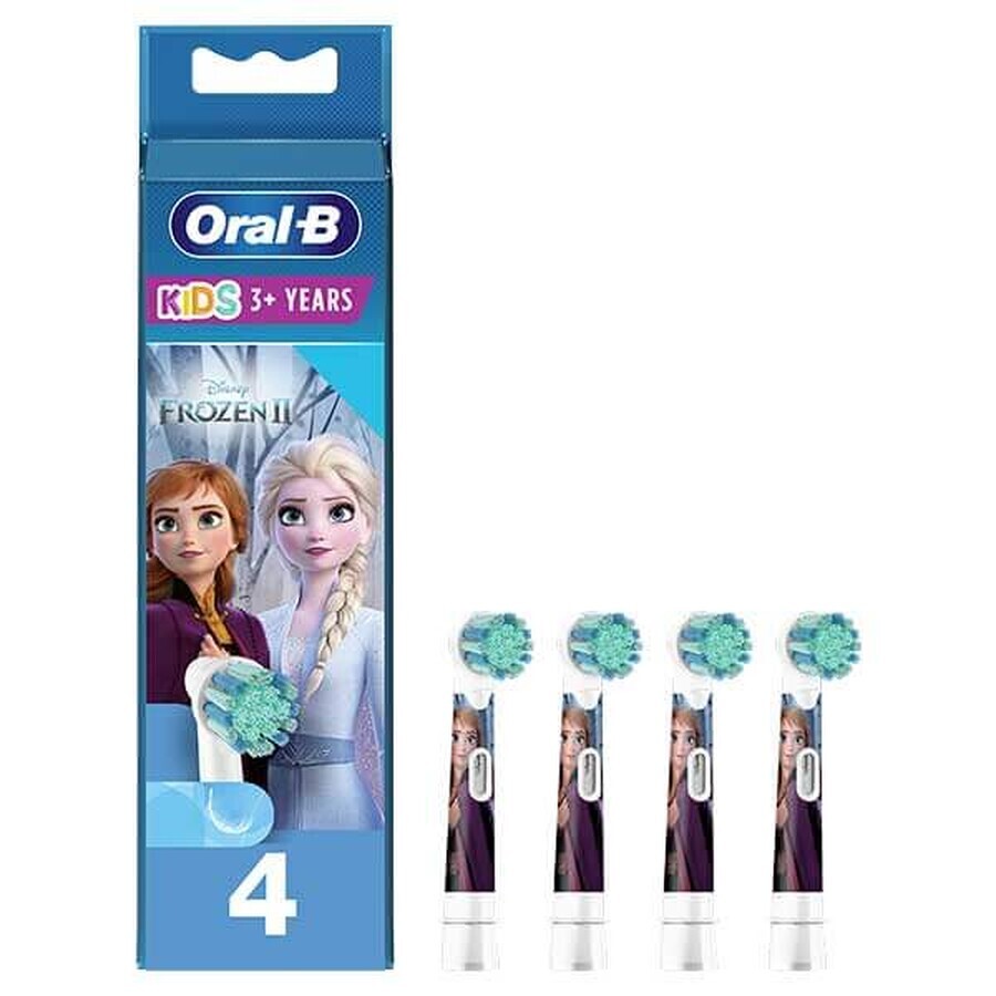 Oral-B Kids Stages Power, punte per spazzolino elettrico, Frozen EB10s-4, oltre 3 anni, ultra morbide, 4 pezzi