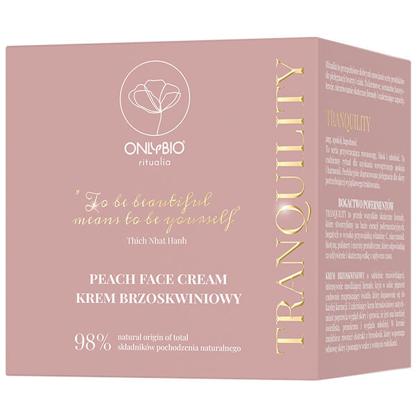 OnlyBio Ritualia Tranquility, cremă de față, piersică, 50 ml