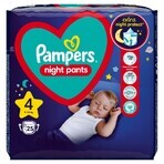 Pampers Night Pants, scutece, mărimea 4, 9-15 kg, 25 buc