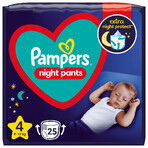 Pampers Night Pants, scutece, mărimea 4, 9-15 kg, 25 buc