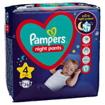 Pampers Night Pants, scutece, mărimea 4, 9-15 kg, 25 buc