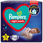 Pampers Night Pants, scutece, mărimea 5, 12-17 kg, 22 buc