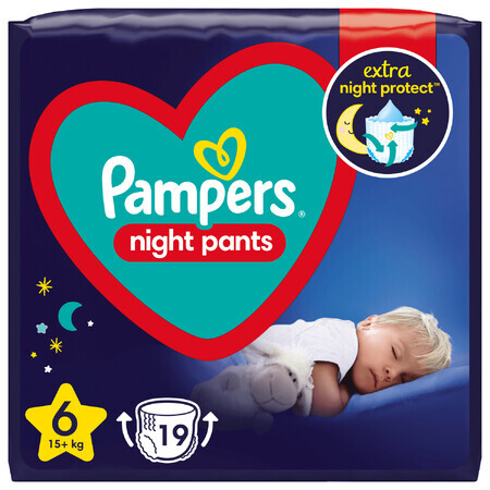 Pampers Night Pants, Windeln, Größe 6, 15+ kg, 19 Stück