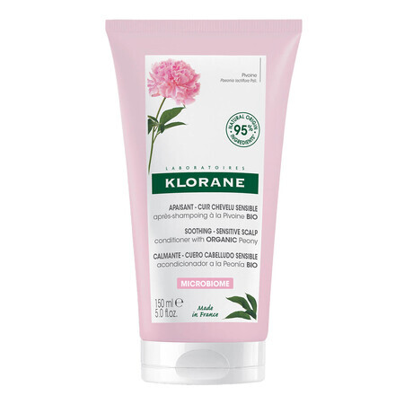 Klorane, balsam pe bază de extract de bujor pentru scalp sensibil, 150 ml