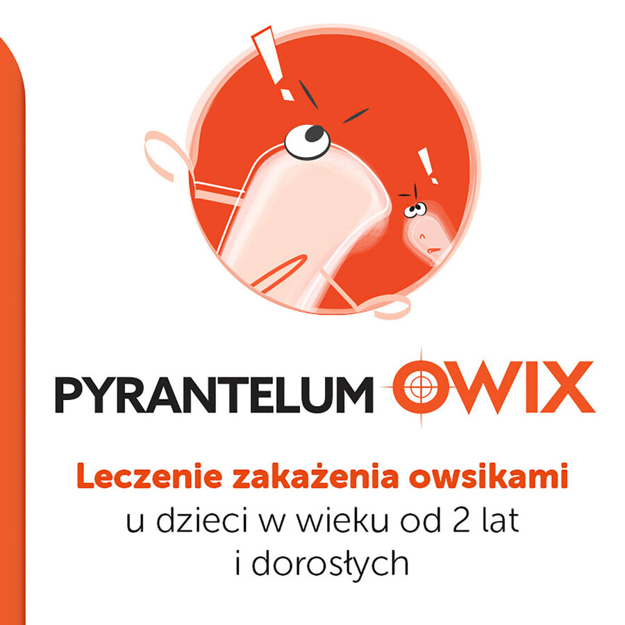 Pyrantelum OWIX, 250 mg/ 5ml, oral suspension, 15 ml