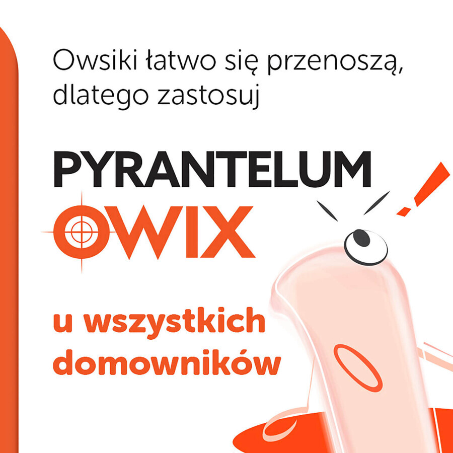 Pyrantelum OWIX, 250 mg/ 5ml, oral suspension, 15 ml