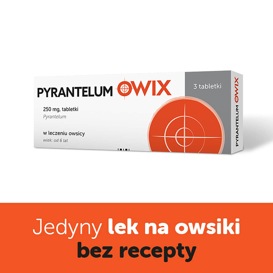 Pyrantelum OWIX 250 mg, 3 comprimés