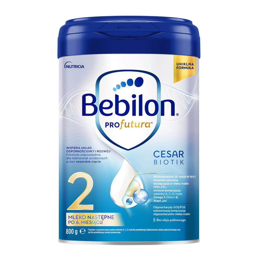 Bebilon Profutura CesarBiotik 2, leche de seguimiento, después de 6 meses, 800 g