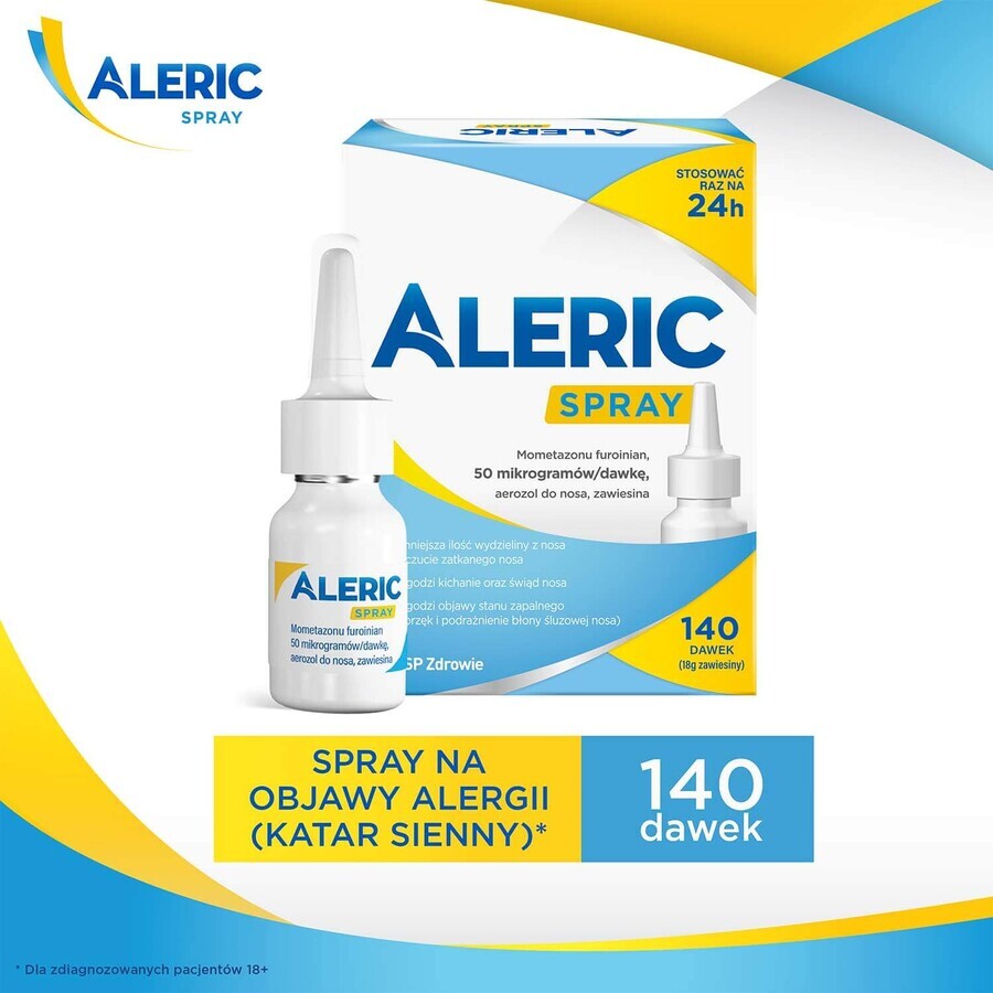 Aleric Spray 50 µg/dosis, neusspray, suspensie, 140 doses