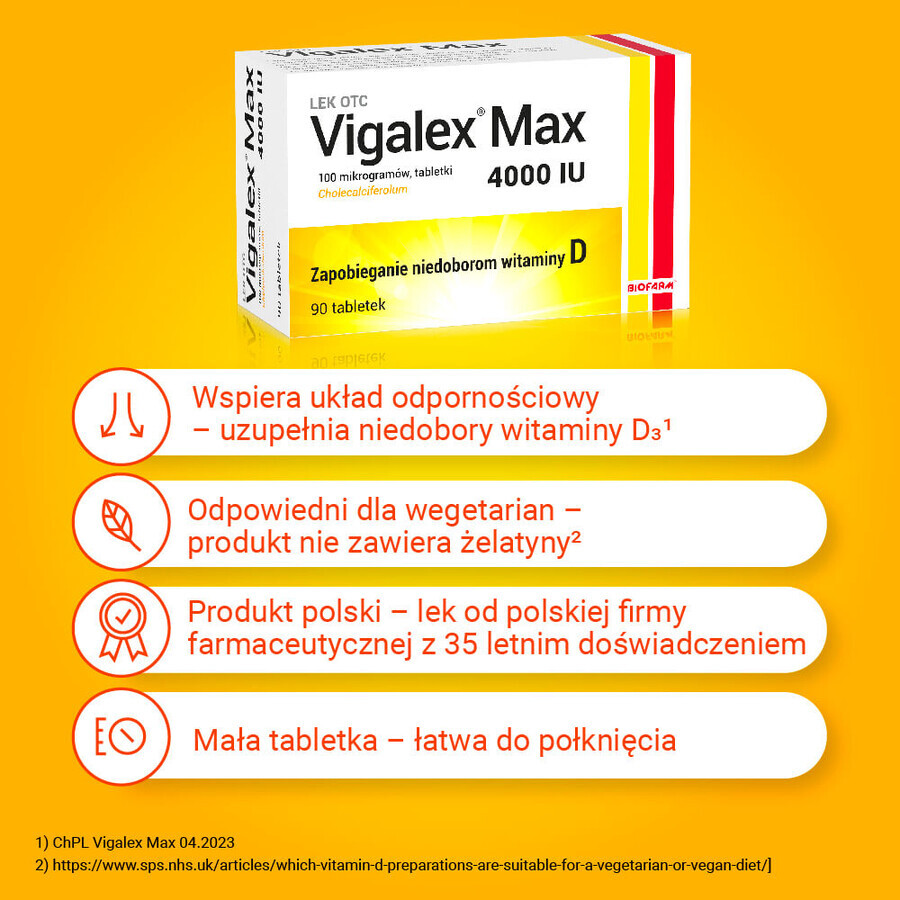 Vigalex Max 4000 IU, 90 comprimés