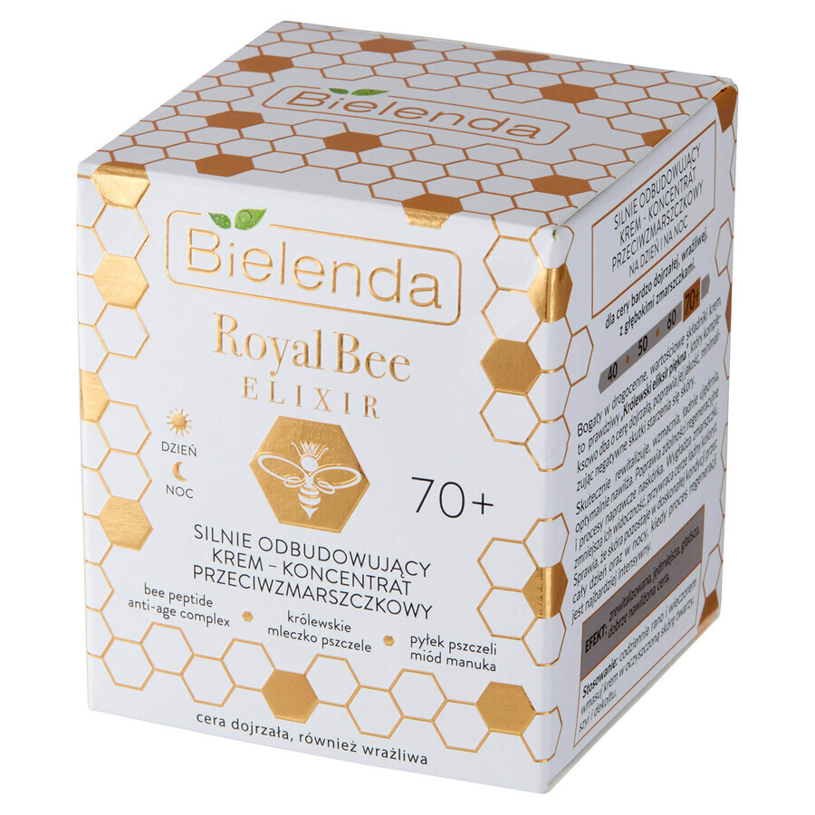 Bielenda Royal Bee Elixir 70+, hochwirksames restauratives Anti-Falten-Creme-Konzentrat, reife und empfindliche Haut, 50 ml