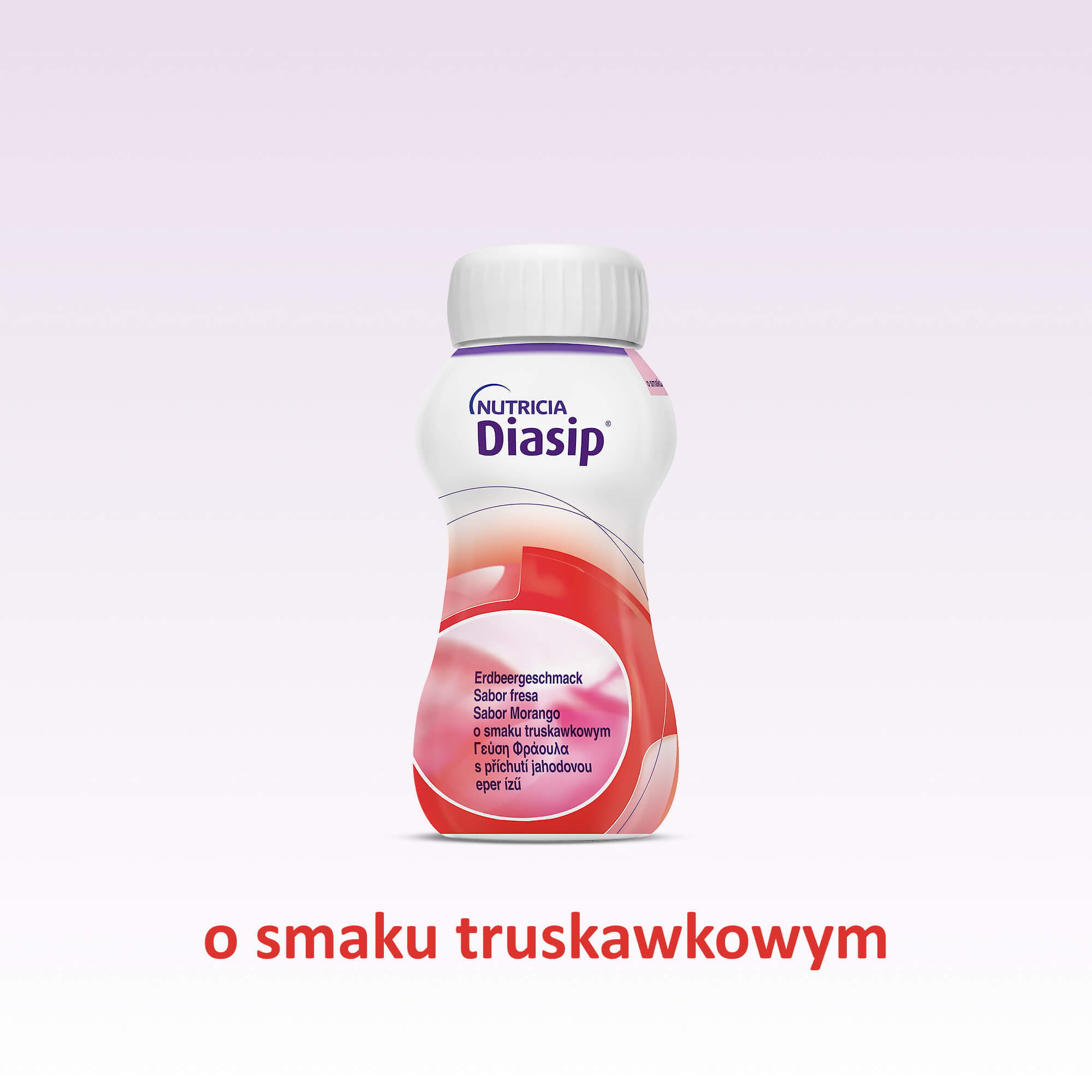 Diasip, preparat nutritiv pentru diabetici, aromă de căpșuni, 4 x 200 ml