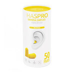 Haspro Tube, dopuri pentru urechi, galben, 100 bucăți