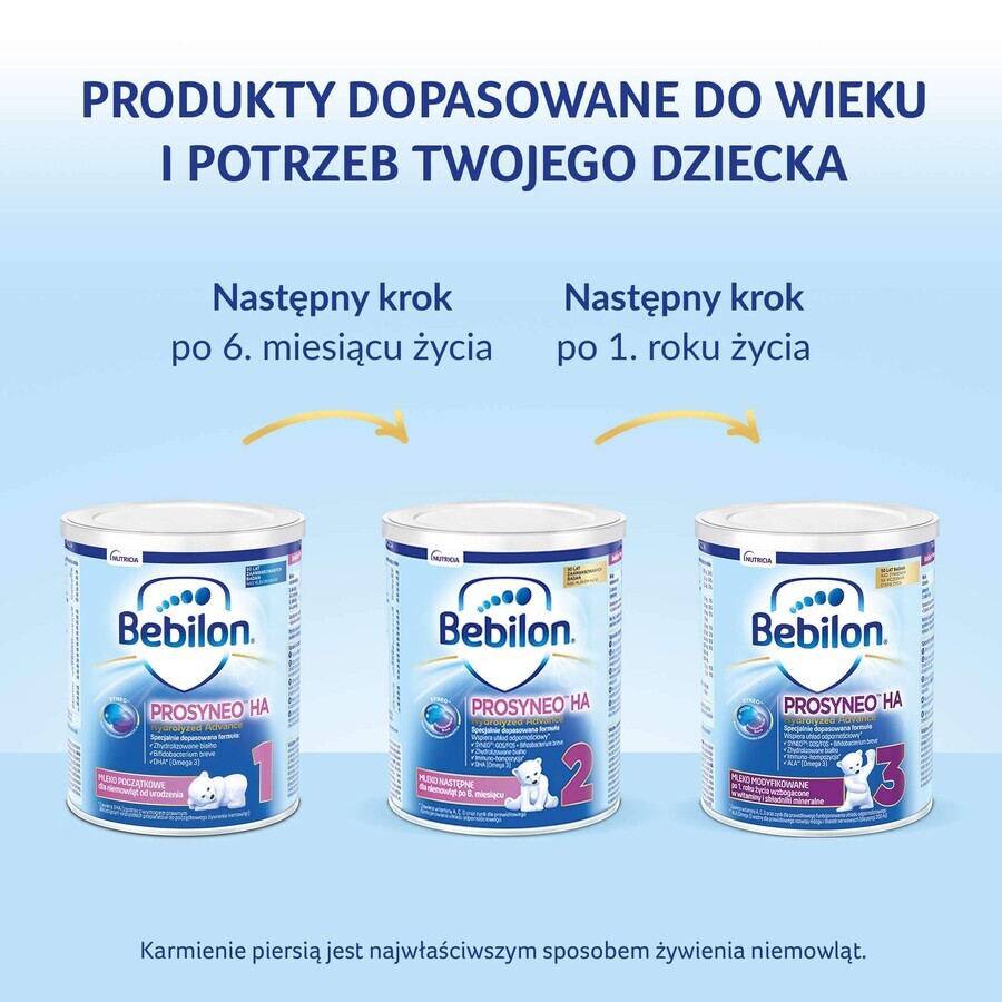 Bebilon Prosyneo HA Hidrolizat Advance 1, lapte pentru sugari, de la naștere, 400 g