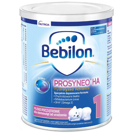 Bebilon Prosyneo HA Hidrolizat Advance 1, lapte pentru sugari, de la naștere, 400 g