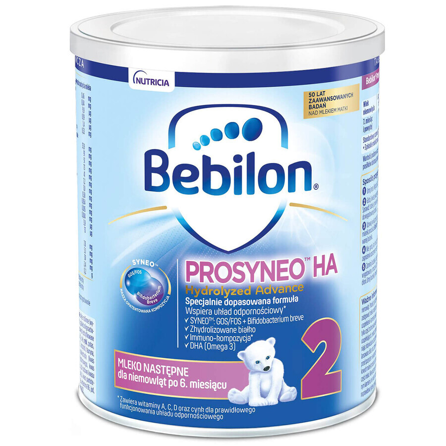 Bebilon Prosyneo HA Hidrolizado Advance 2, leche de continuación, después de 6 meses, 400 g