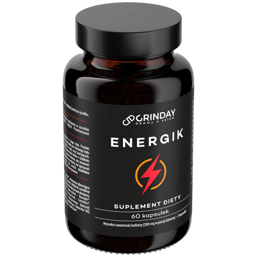 Grinday Energik, energizzante naturale, 60 capsule