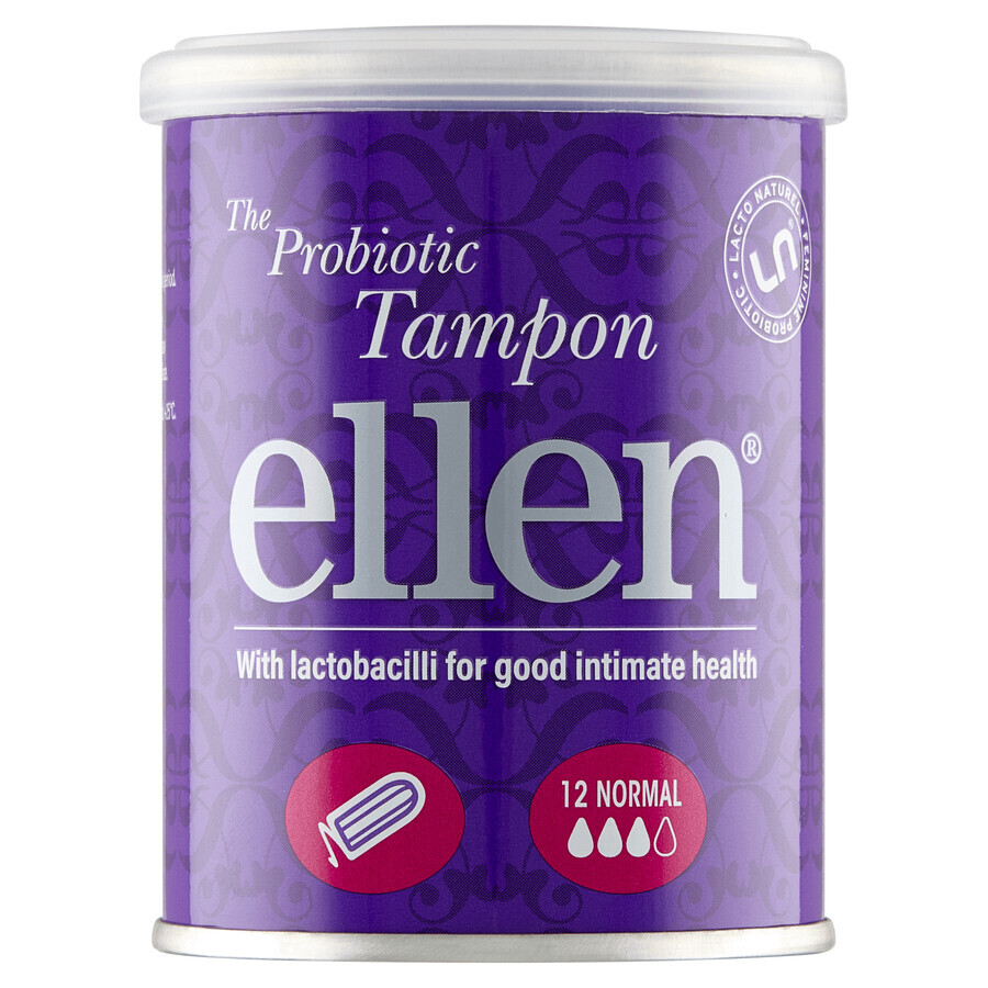 Ellen, probiotische Tampons, normal, 12 Stück