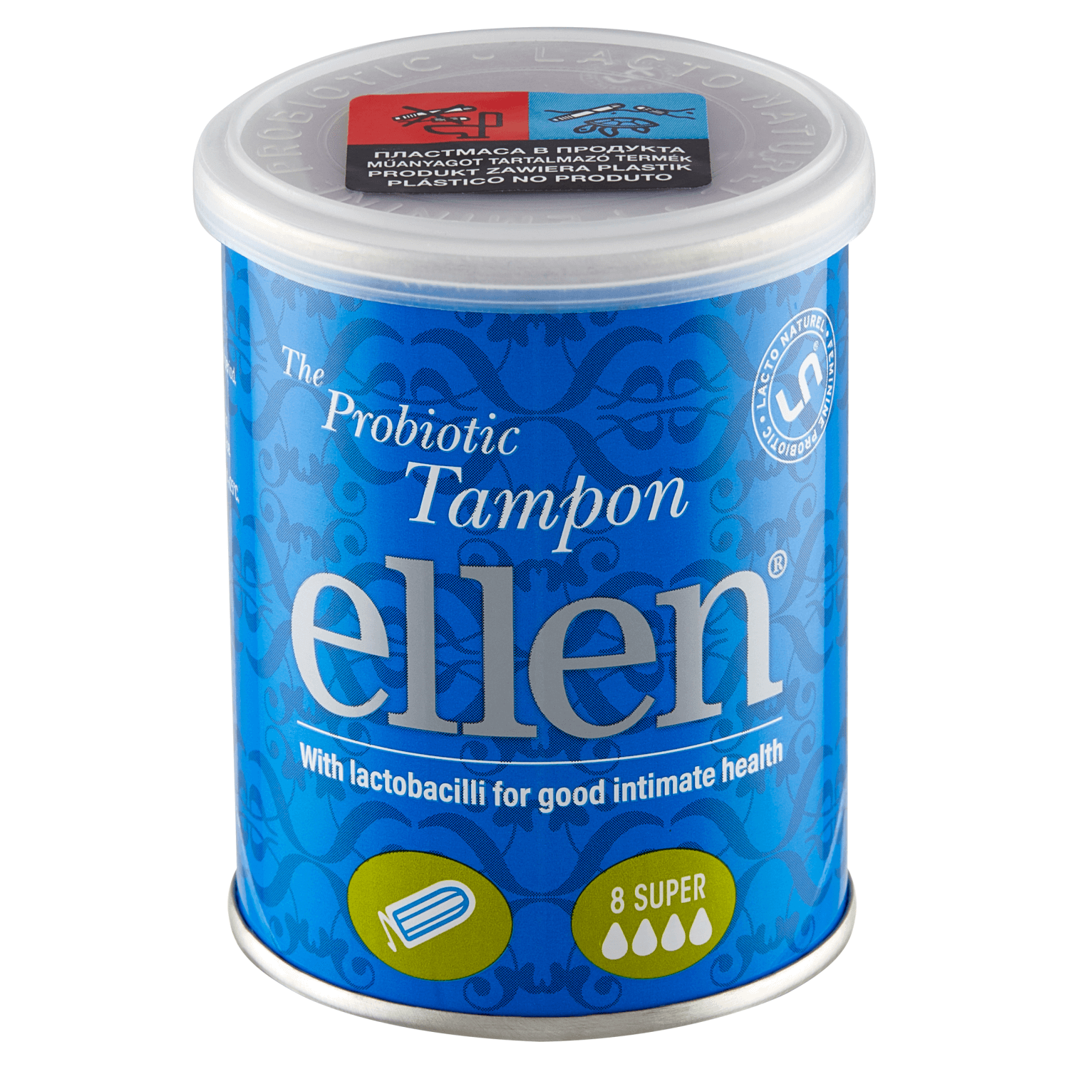 Ellen, tampoane probiotice, super, 8 bucăți