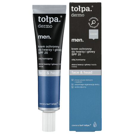 Tolpa Dermo Men Face &amp; Head, cremă protectoare pentru față și cap, SPF 25, 40 ml