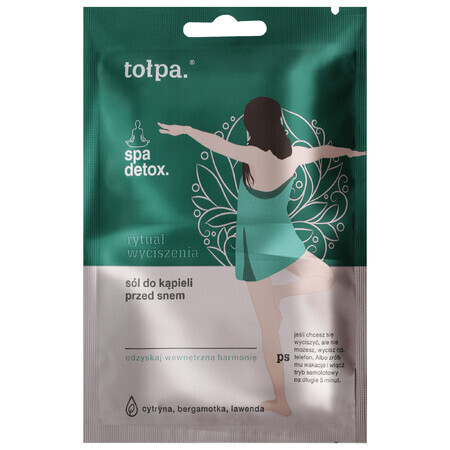 Tołpa Spa Detox, calmante, sal de baño antes de acostarse, 60 g