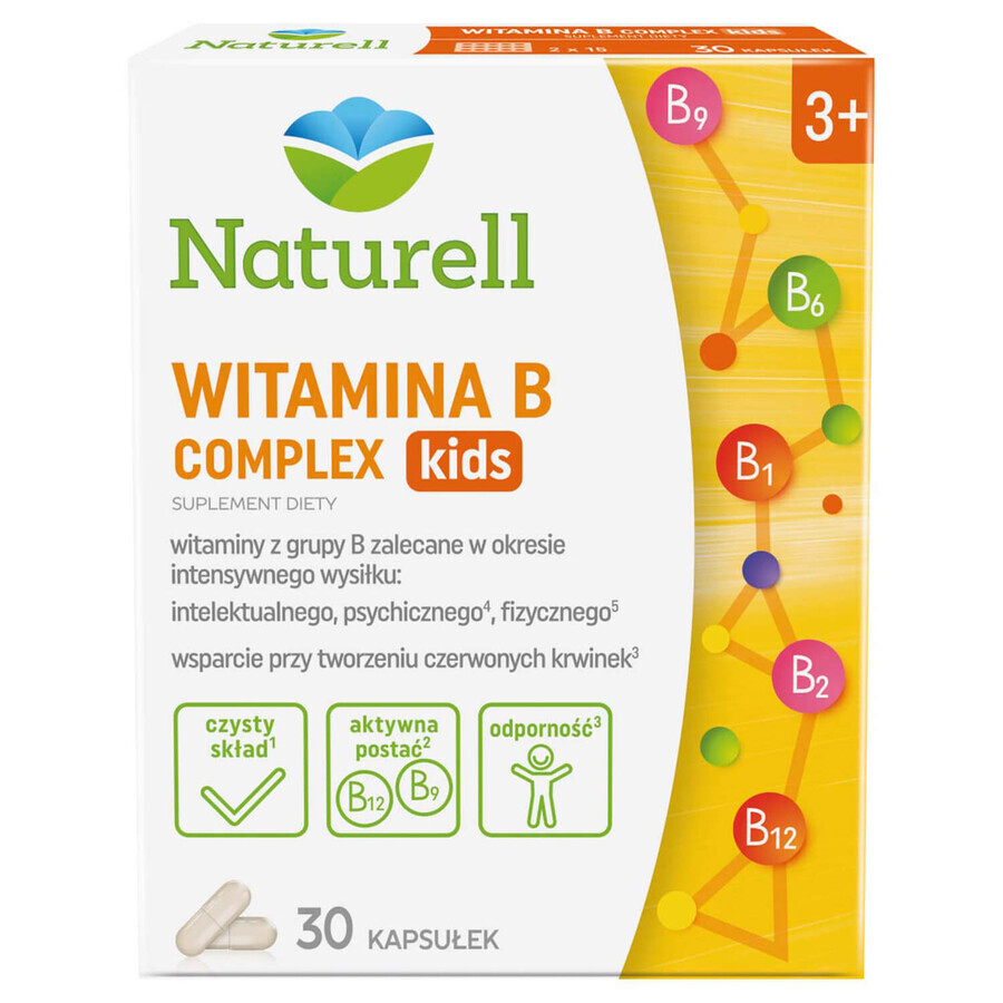 Naturell Vitamin B Complex Kids, for children from 3 years, 30 capsules