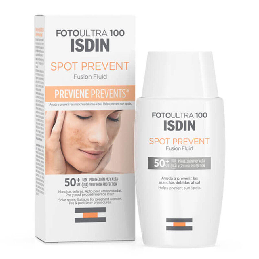 Isdin Fotoultra 100 Spot Prevent, Flüssigkeit gegen Pigmentierung, SPF 50+, 50 ml