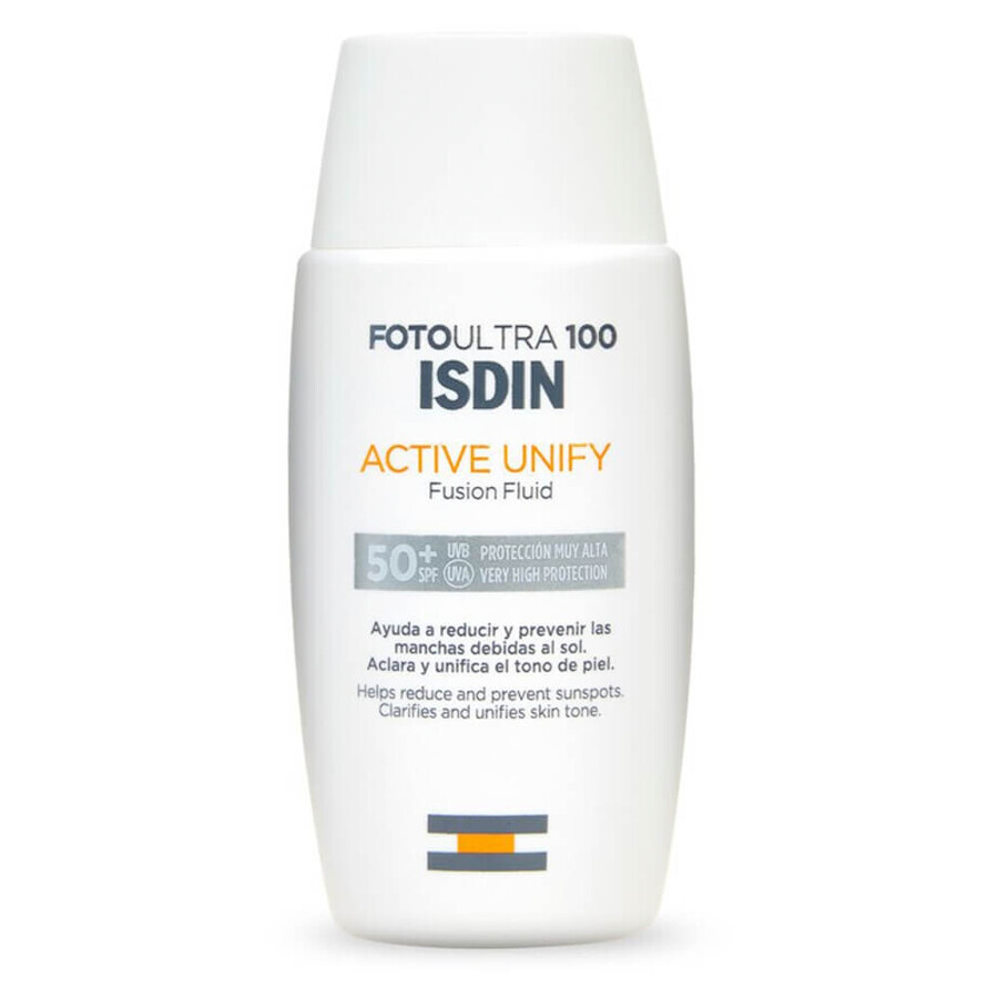 Isdin Fotoultra 100 Active Unify, fluid corector de imperfecțiuni, SPF 50+, 50 ml