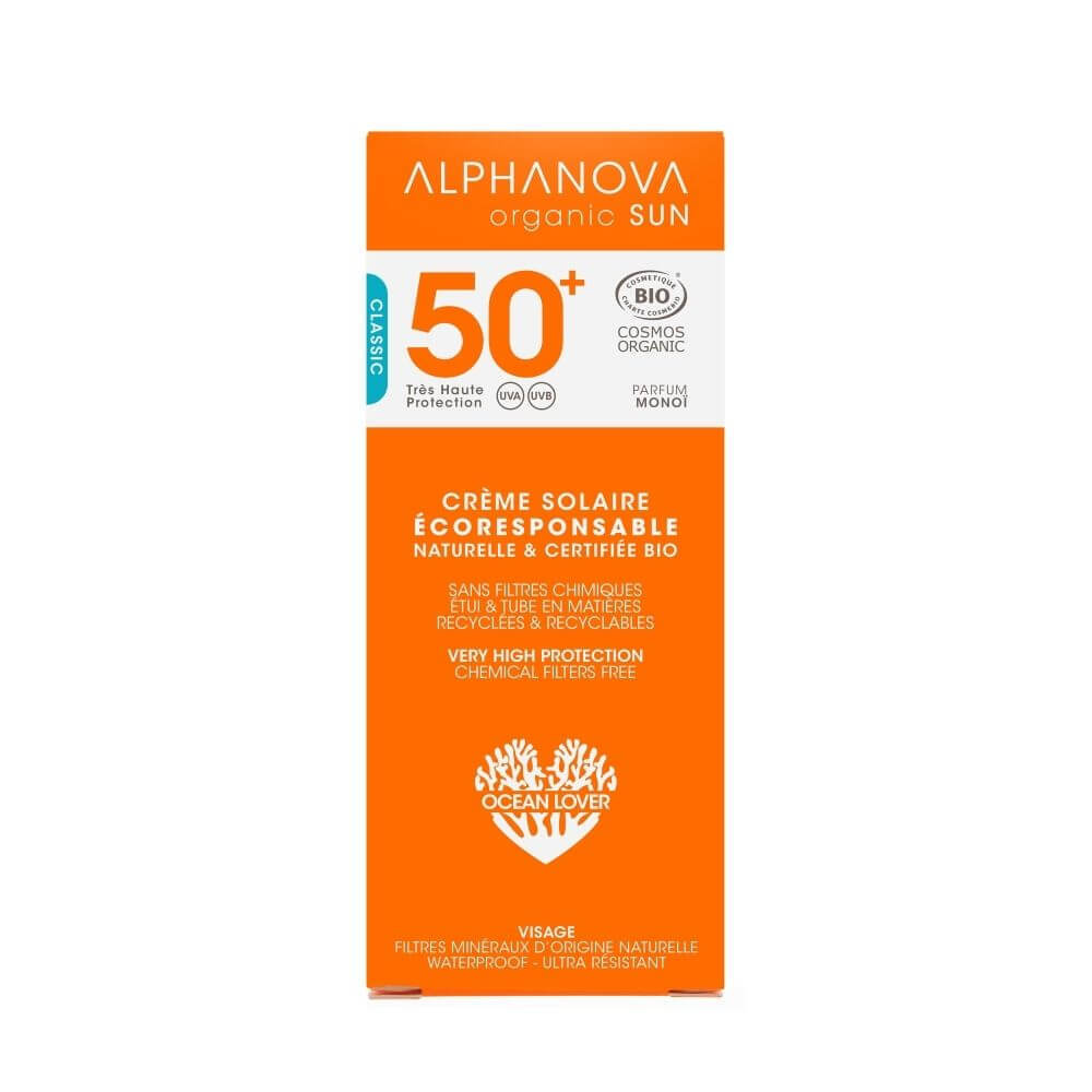 Alphanova Sun Bio, protecție solară, hipoalergenică, SPF 50, 50 g