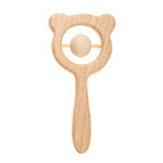 Bocioland, wooden teether with rattle, from birth, 1 pc