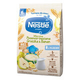 Nestle Porridge de grâu și ovăz, pere-banană, lapte, fără zahăr adăugat, după 6 luni, 180 g