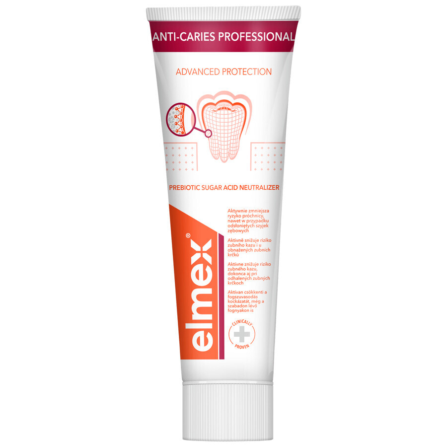 Elmex Anti-Caries Professional, pastă de dinți pentru protecția împotriva cariilor dentare, 75 ml