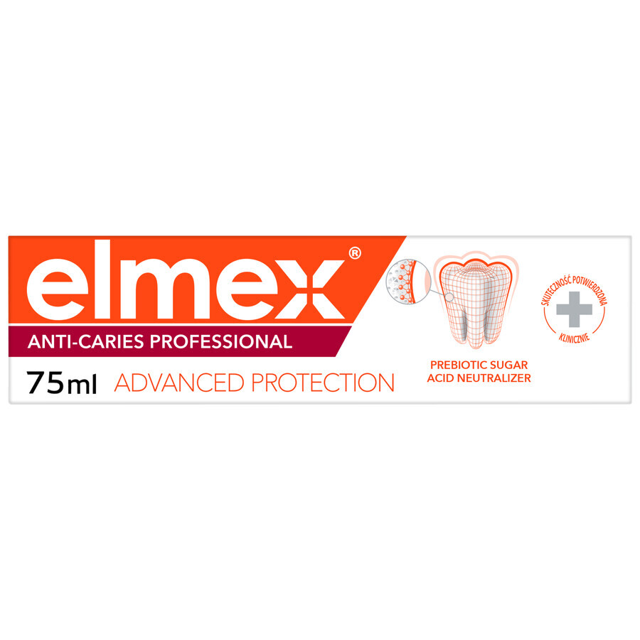 Elmex Anti-Caries Professional, pastă de dinți pentru protecția împotriva cariilor dentare, 75 ml