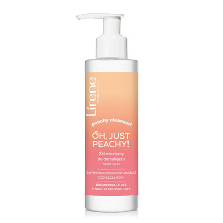 Lirene Oh Just Peachy, gel micellare per la rimozione del trucco da viso e occhi, 145 ml