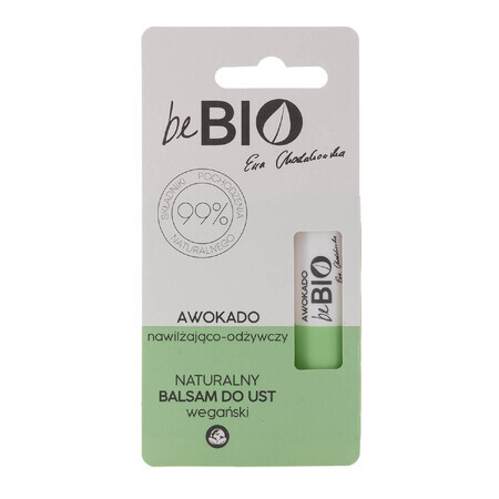 beBIO Ewa Chodakowska, bálsamo labial nutritivo natural, aguacate, 5 g