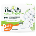 Naturella Cotton Protection, Compresas higiénicas con alas, Normal, 12 uds.