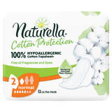 Naturella Cotton Protection, Prosoape sanitare cu aripi, Normal, 12 buc