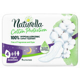 Naturella Cotton Protection, șervețele sanitare cu aripi, Noapte, 9 buc