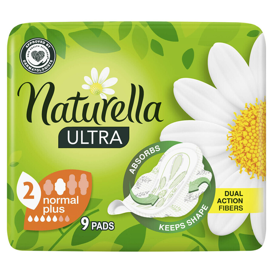 Naturella Ultra, șervețele sanitare cu aripi, Normal Plus, 9 buc